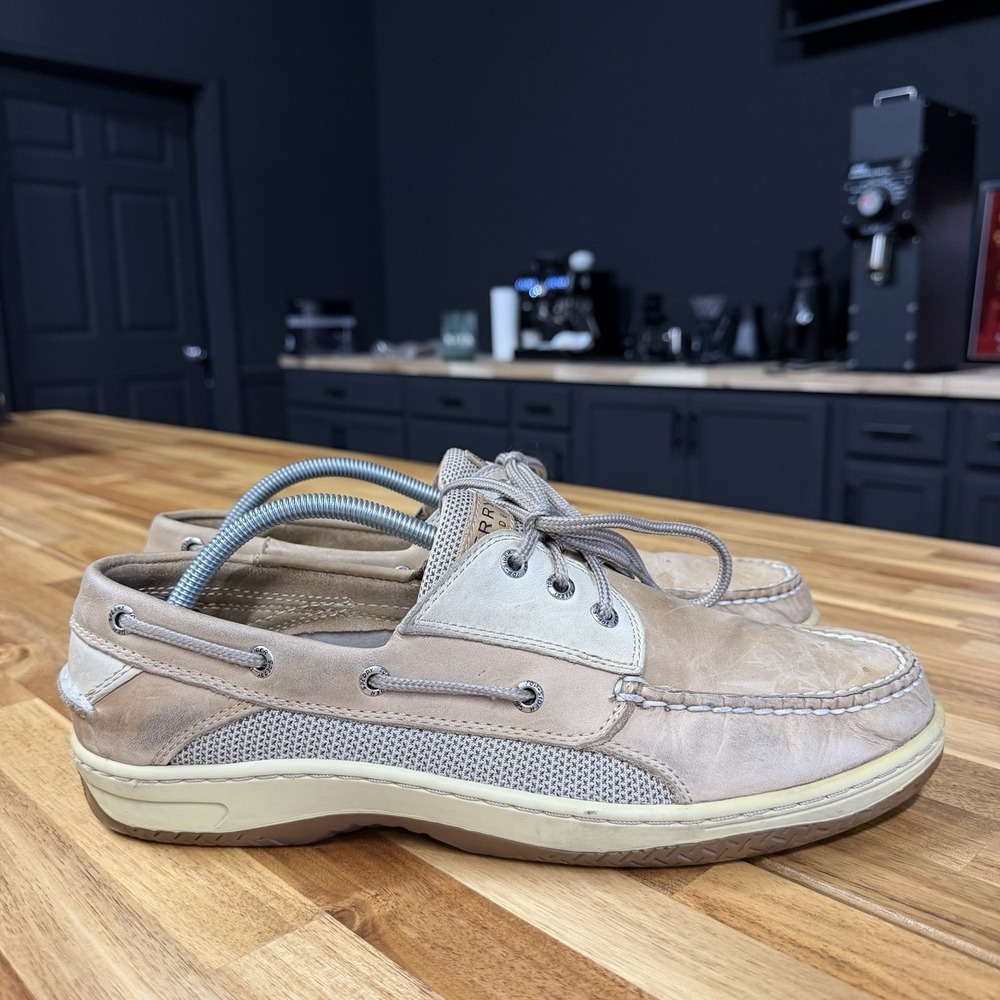 Sperry Top-Sider Mens Size 12 M Billfish 3-Eye Boat Shoes Tan Leather